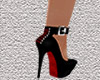 (WDO)Shoe,Black,Red,fire