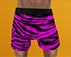 Pink Tiger Stripe PJ Shorts (M)