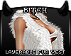 !B White Fur Vest 