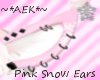 ~*AEK*~ Pink Snow Ears