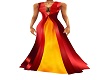 red satin gown