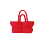 red puffa bag up