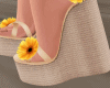 Beige Wedges + Flowers
