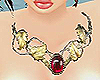Elven Ruby/Leaf Necklace