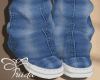 Knee-High Denim Shoes