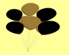 black gold balloons