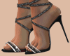 E* Black Sequins Heels