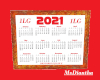 Red 2021 Calendar