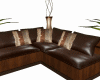 leather corner sofa+pose