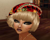 Afri Red Hat with Blonde