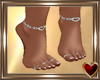 Silver Heart Feet
