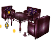 purple chairs and dance