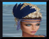 1920s flapper head blue