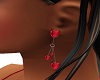 Ruby Hearts Earrings