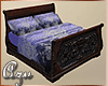 Antique Dark Wood Bed