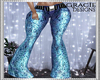 Blue Designer Pants