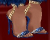 blue/gold summer heels