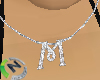 M Letter Necklace Name