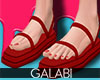 ❡ Sitha Sandals - Red