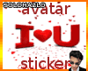 I love you sticker