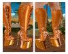 orange and gold boots