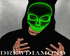 Dd- Skull Neon Mask Lime