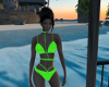 -1m- Neon green bikini