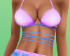 Pink & Blue Bikini Top