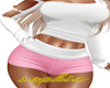 pink & white shorts