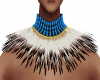 Turquoise Feather Collar