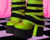 Yoko Green Black Boots