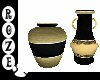*R*Black/Gold Vases