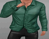 Leather  and green shirt