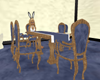 Blue suede Dinning table