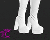 White Leather boots