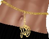 X♥0 GOLD Belly Chain