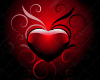 Red Filigree heart