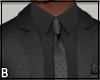 Gray Suit Tie Black Shir