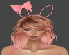 !R! Bow Bunny Ears Pink