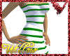 WF>Tube grn Stripe Dress