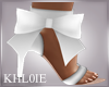 K white nude bow heels