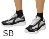 SB! Blk White Sneakers