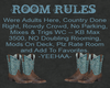 Country Room Rules