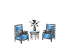 Blue/Silver Duo Chairs