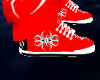 female red hightop shoes