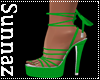 (S1)Lime Lace-Up Heels