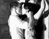 F} kiss on wall