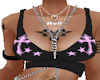 Pink gothic stars top