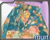 Murt/Floral Satin Skirt