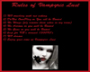 rules of Vampyric lust